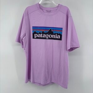 Patagonia Capilene Silkweight Graphic T Shirt Top‎ Kids XL (14) Lavender